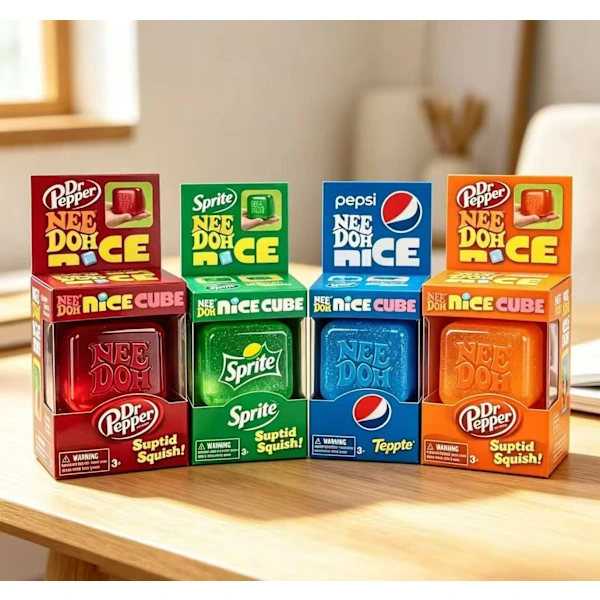 Ny tryckavlastningsklämma Schylling Needoh Nice Cube Sensorisk fingertoppsleksak (Coca) Cola