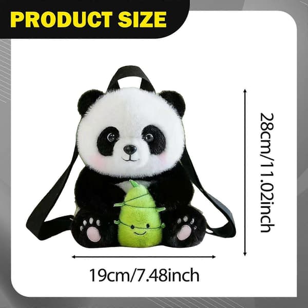Plysch Panda Ryggsäck Mode Praktisk Panda Ryggsäck Present Shopping Park