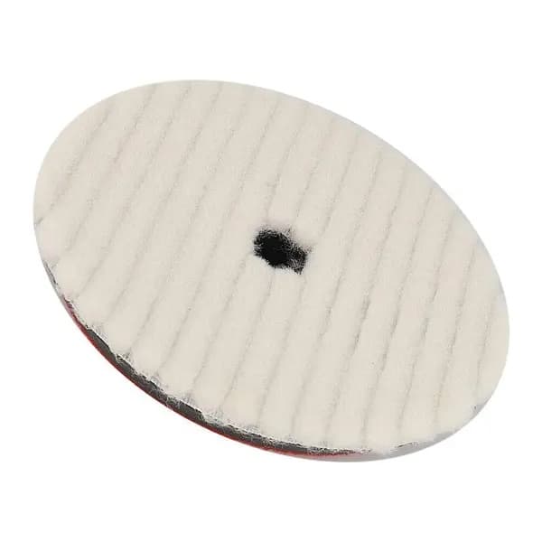 150 mm diameter ullpolerrondell, svart ullpolerhätta