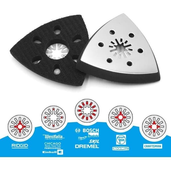 4-delad triangulär slipplatta. Parkside slipplatta. Triangulär slipplatta. Parkside multiverktygstillbehör. Triangulär slipplatta (93mm) TRIMEC