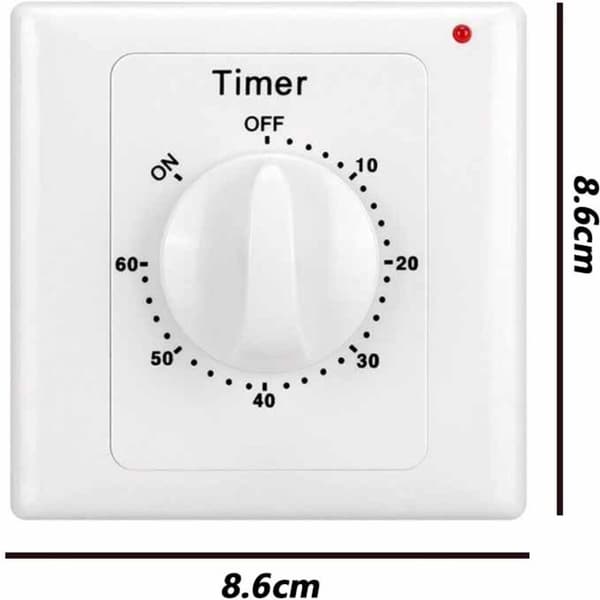 Nedräkningstimerbrytare: 60-minuters timerljusbrytare. Borrning krävs för badrum. Fläkt. Belysningsinstallation