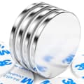 4-pack stark magnet, 30 x 3 mm superstarka neodymmagneter, stark magnet med dubbelhäftande tejp