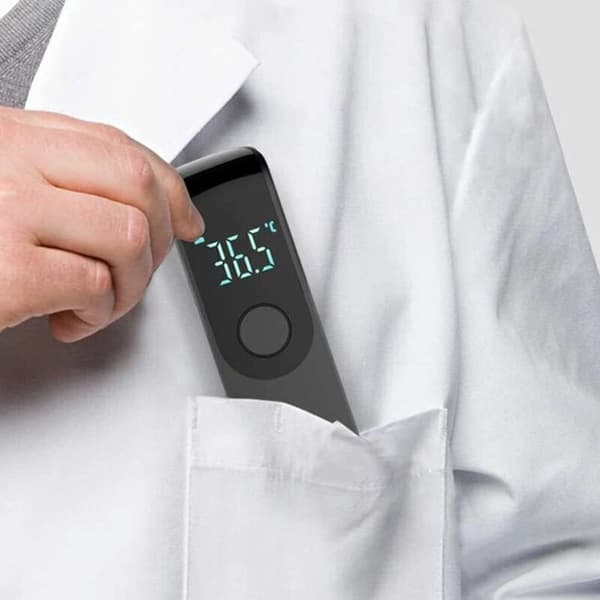 Medicinsk Infraröd Panntermometer, Beröringsfri Termometer för Vuxna, Barn och Spädbarn. LCD-Display