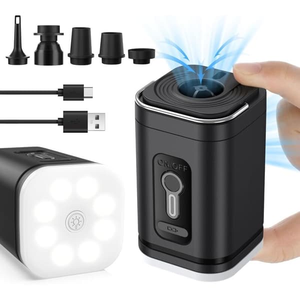 Elektrisk Luftpump. Elektrisk Uppblåsare. Luftmadrassuppblåsare. Mini Elektrisk Luftpump. Luftmadrasspump. Vakuumfunktion