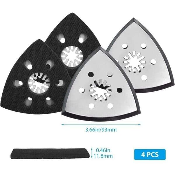 4-delad triangulär slipplatta. Parkside slipplatta. Triangulär slipplatta. Parkside multiverktygstillbehör. Triangulär slipplatta (93mm) TRIMEC