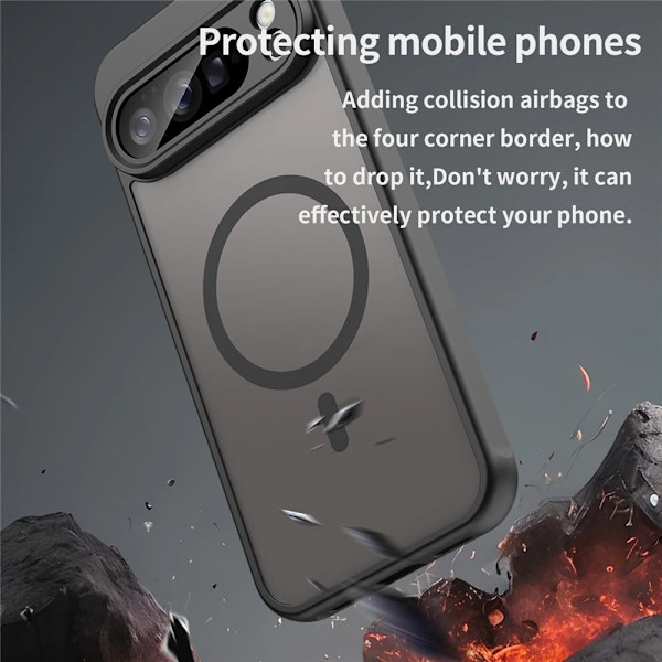 Google Pixel 10 Pro Hybridmaterial Mobilskal (Svart)
