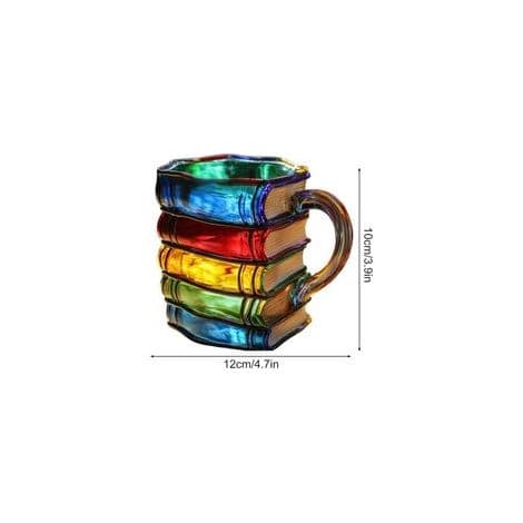 3D-målad bokformad kaffemugg. Unik stapelbar kaffemugg. Halloween- och Thanksgiving-dekorationer för sovrum och hall