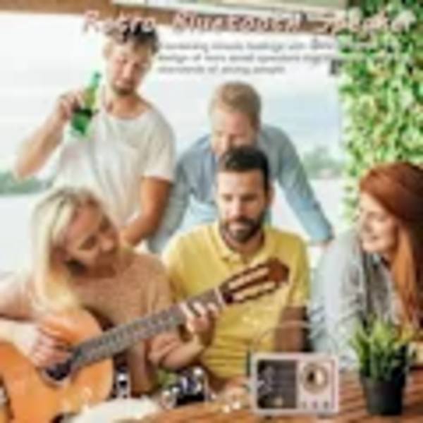 Bästsäljande Retro Bluetooth-högtalare, Klassisk Design Retro FM-radio, Hög Volym, Stöder Bluetooth 5.0 Trådlös Anslutning, Stöder TF-kort (Grön)
