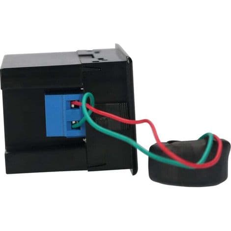 Digital Voltmeter-Amperemeter 80–300 V AC 100 A med dubbel grön/röd LED-display och strömtransformator
