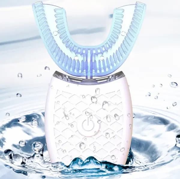 Automatisk eltandborste med UV-ljus, vit