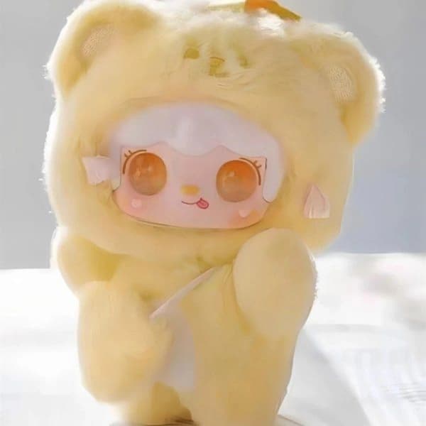 Yooki Bite Bear Series Plysch Överraskningslåda Actionfigur Ostbjörn
