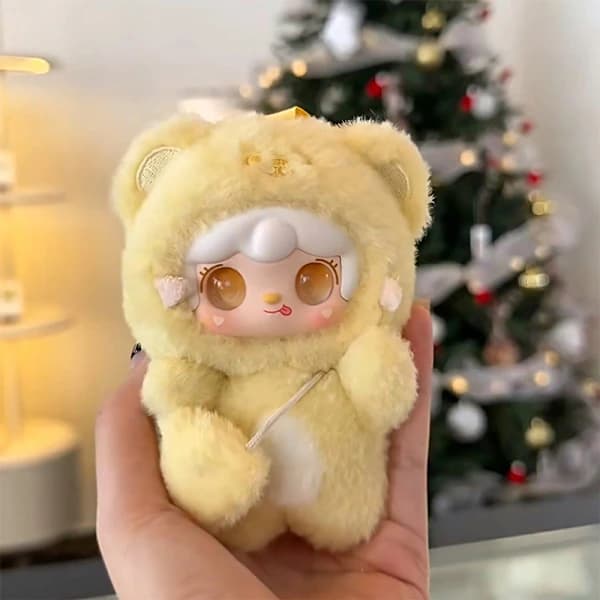 Yooki Bite Bear Series Plysch Överraskningslåda Actionfigur Ostbjörn