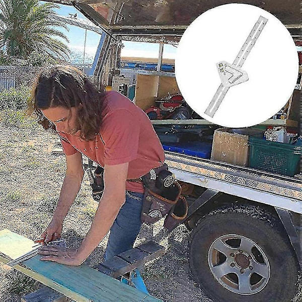 Snickarverktyg för mätning, multifunktionellt verktyg, silver