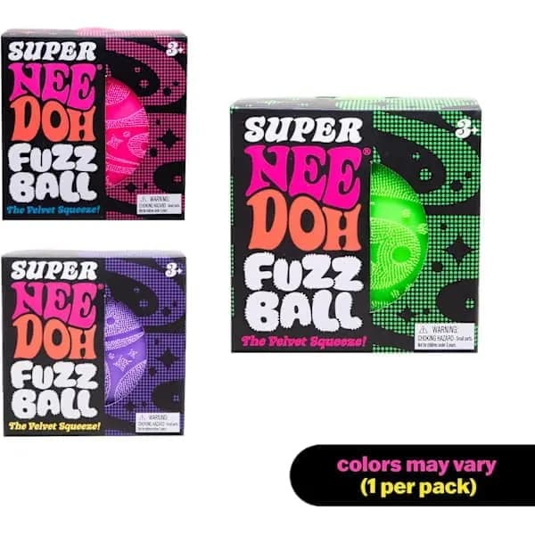 Schylling Super NeeDoh Squishy Stressboll Fidget-leksak – Extra stor mjuk klämleksak – 1 lila