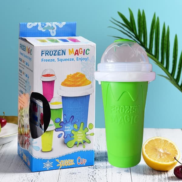 Smoothiekopp, Smoothie Maker, Iskopp, Silikonkopp, Klämbar kopp, Sommar kall dryck Smoothiekopp