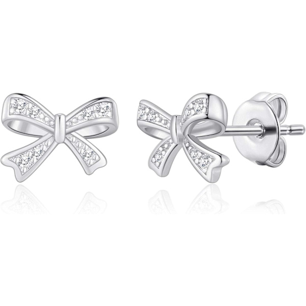 Silverpläterade rosettörhängen, Zircondia®-kristaller.