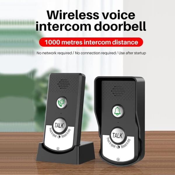 Trådlös porttelefon. IP54 Vattentätt tvåvägs trådlöst porttelefonsystem.
