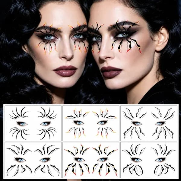 Ögonskuggsstickers för Halloweenfester och evenemang