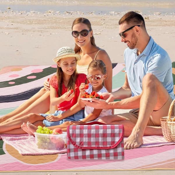 Strandpicknickfilt vattentät picknickmatta sandskydd parkfilt för strand, resor, konsert, camping, vandring