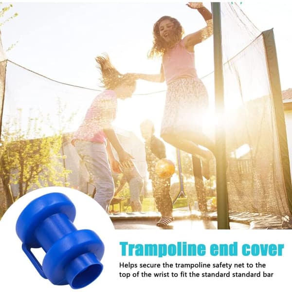 Trampolinstolpskydd. 10 stycken trampolinändskydd. Trampolinstolpskydd. Trampolinskydd. För krokstolpsändskydd, säkerhetsnät, reservdel (blå)