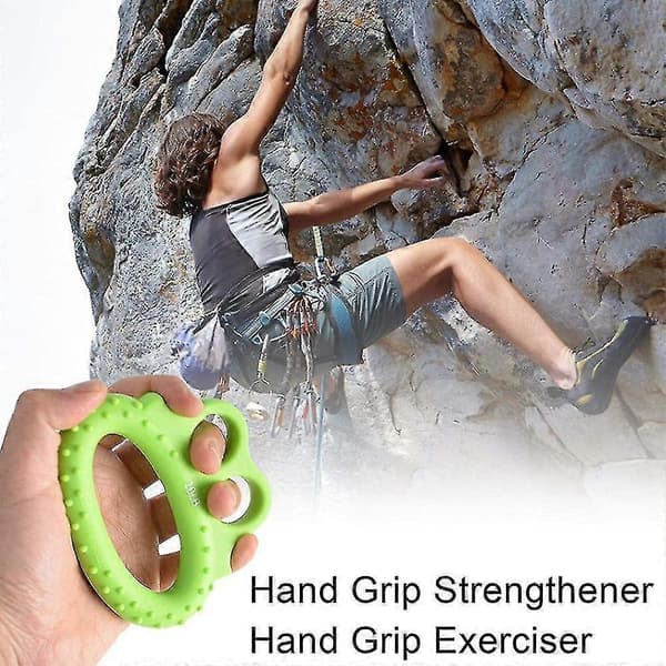 Handtränare Grepptränare Silikon, Kläm Grepp Fingertränare (1 Styck - Grön) Th