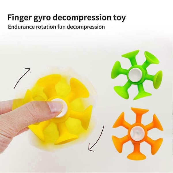 Fidget Spinner med sugkoppsbas: Roterbar och deformationsbeständig – perfekt för stresslindring och som barnleksak