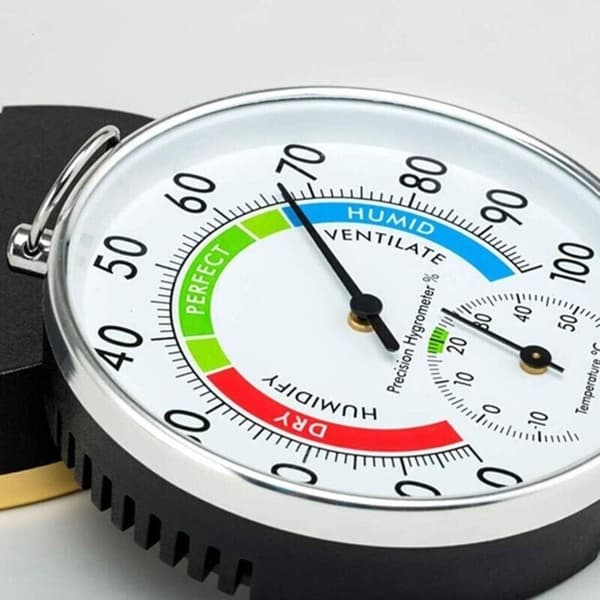 Inomhus/utomhus rund termometer temperatur trädgårdshygrometer testare bekväma väderfuktighetsmätare