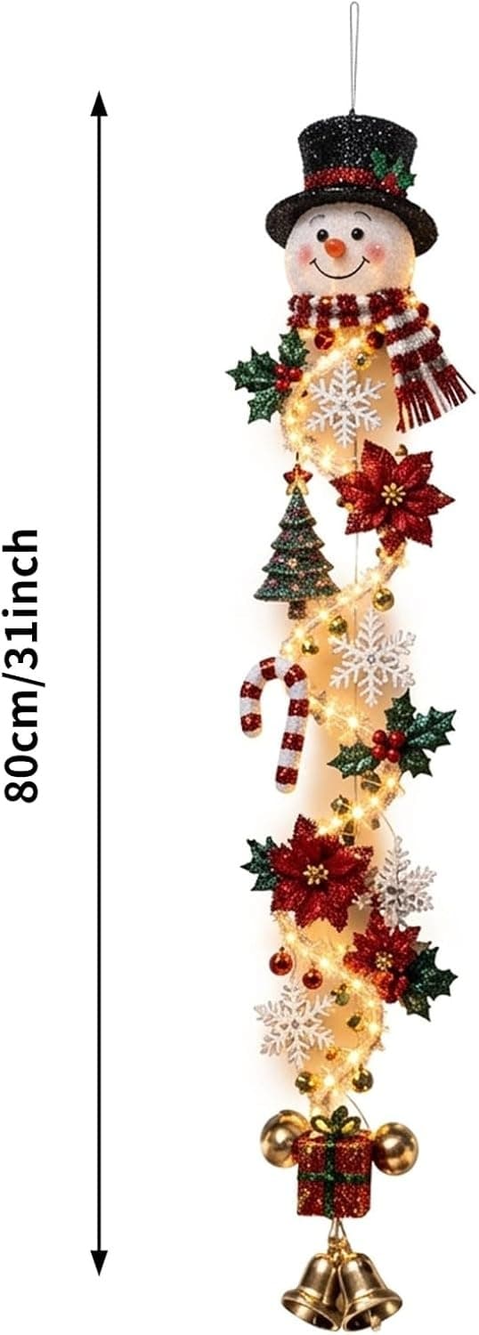 Lysande juldörrhängare, upplyst julgransprydnad, ängel