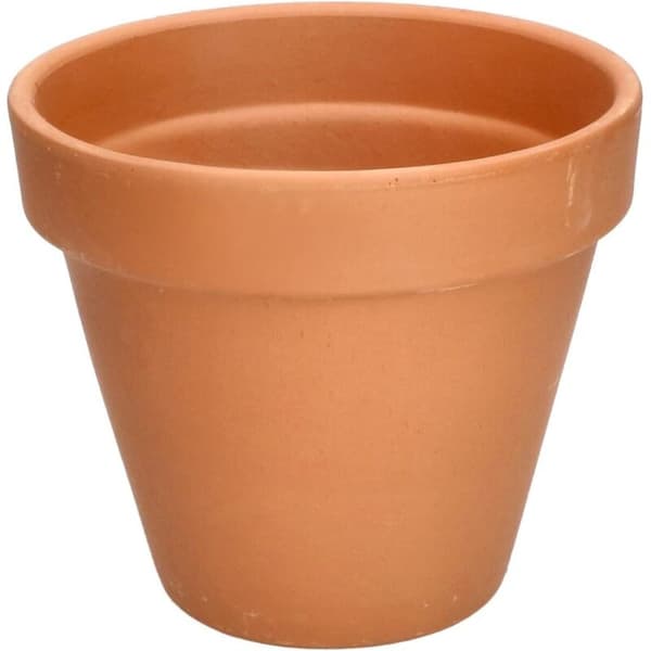 Set med 2 terrakottakrukor - 17 cm - Med kant - För inomhus- och trädgårdsbruk
