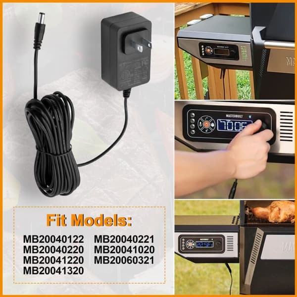 Ersättningsströmadapter 9004190216 för Masterbuilt Gravity Series 560/800/1050 XL kolgrill