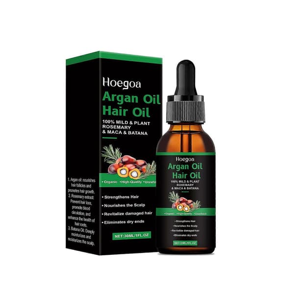 Hoegoa Argan Hårvårdsolja, Förbättrar Torrt Och Kluvna Hår Och Vårdar Hårvårdsolja