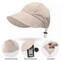 Dam Sommar Bredbrättad Vikbar Solhatt Utomhus Anti-UV Strandvisir Khaki Khaki