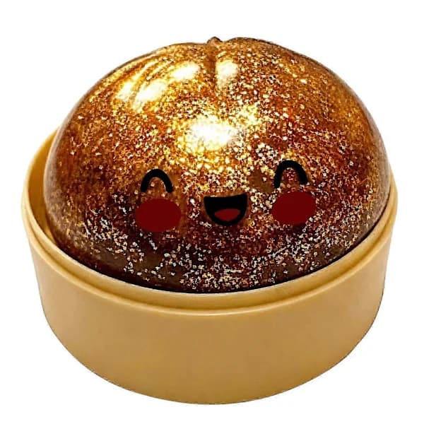 Dumpling Squishy Toy, Jätteglittrande Dumpling, Färgglada Dumplings Stressbollar Fidget Sensorisk Leksak, Kläm Degboll Stresslindring Handlebronze