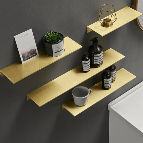 Set med två väggfästen i metall. Modern stil. 30 cm. Lämplig för vardagsrum, kök, sovrum, kontor, etc. Med två installationsmetoder.