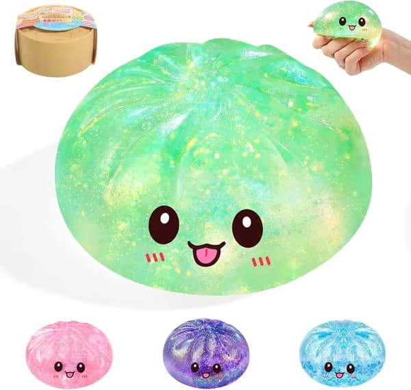 Sällsynt godispåse squishy leksak, glittrig bulle squishy leksak, stresslindrande sensorisk leksak (grön)