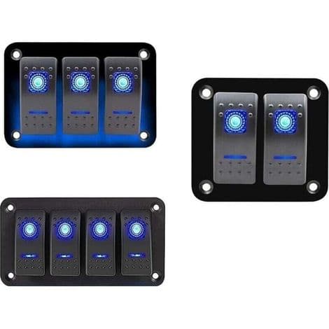 Viplomkopplarpanel. Yachtmodifieringspanel. 12V-24V DC. Aluminiumpanel för bil. Husbil (4 bitar)