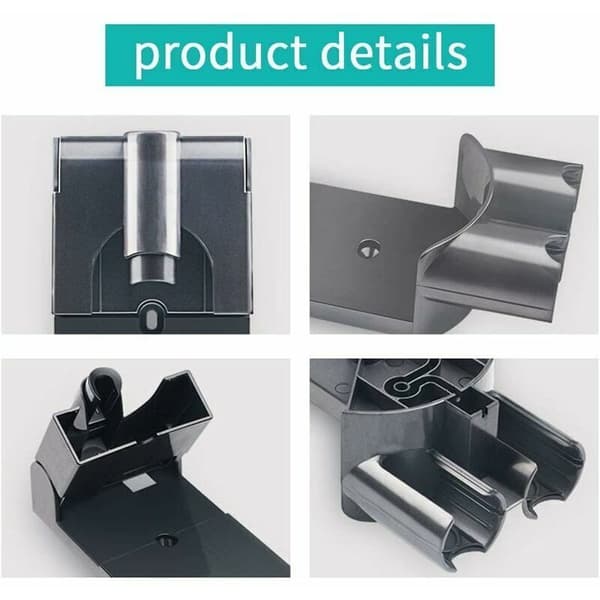 Väggfäste för Dyson V8 V7 dammsugare – Snabbladdning – ABS-plast – Enkel installation med medföljande monteringssats