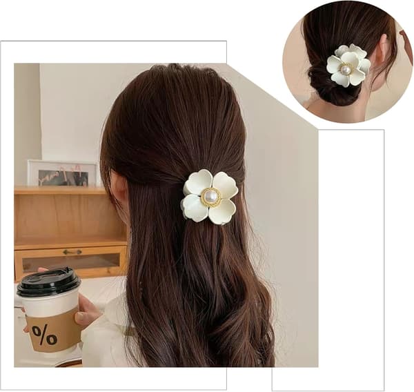 Fransk blomklämma, halkfri stark, medelstor för tjockt hår.