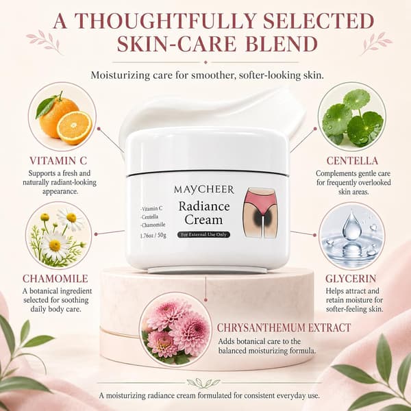 Maycheer hudvårdskräm med C-vitamin, Centella Asiatica och kamomill, 50 g