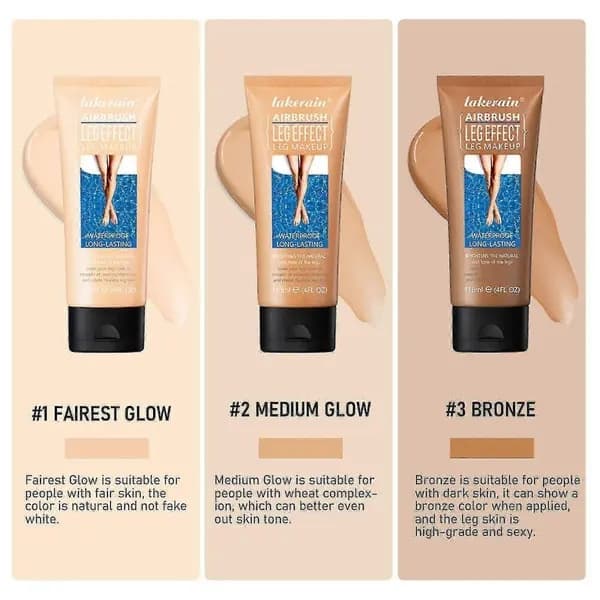 Vattentät benmakeup, långvarig, kroppsmakeupfoundation, 118 ml, ljus nyans