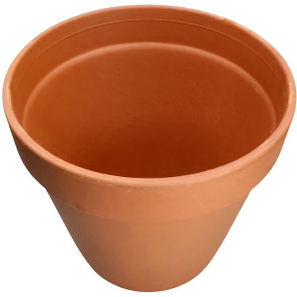 Set med 2 terrakottakrukor - 17 cm - Med kant - För inomhus- och trädgårdsbruk