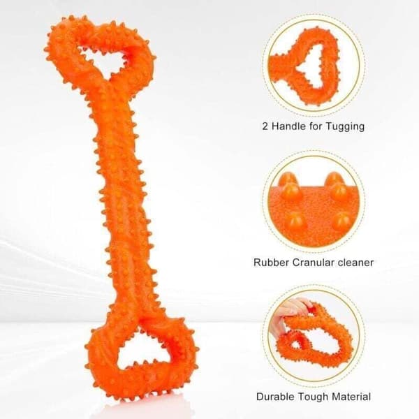Hållbar 13-tums hundleksak – Oförstörbar för stora hundar – Giftfritt TPR-material – Tandrengöring
