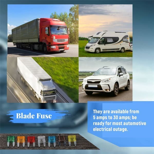 35-pack blandade miniflatstiftssäkringar 5 7.5 10 15 20 25 30 Ampere för bil