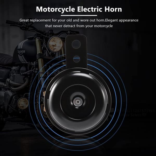 Svart 6V elektrisk tuta för bil, motorcykel, lastbil, fordon