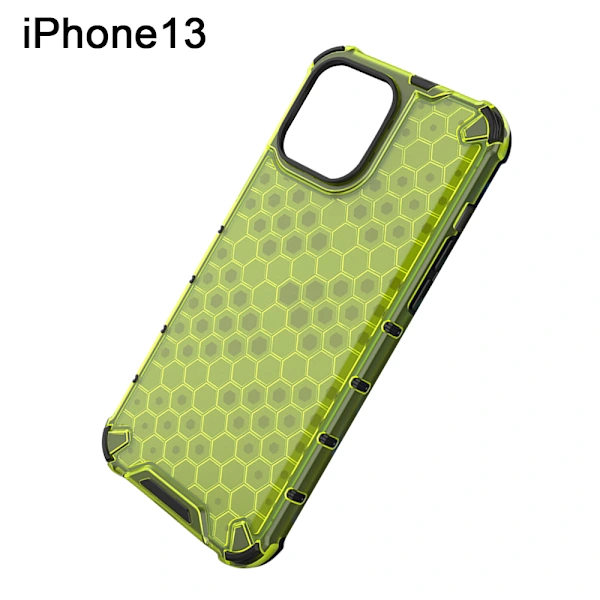 Honeycomb Apple Phone Case-iPhone13-Transparent Green