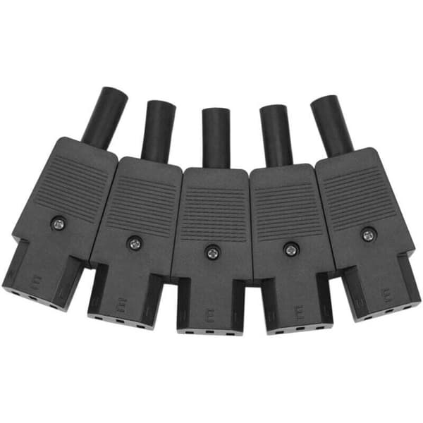 5 st. återanslutningsbar strömkontakt, adapter 3-polig 320 C13