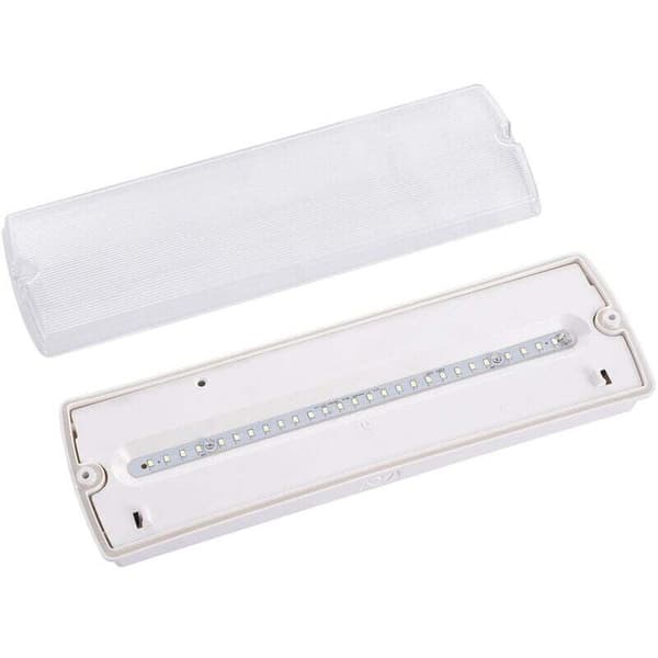 Fristående nödbelysningsenhet, 3 timmars belysning, IP65, 200 lumen, 6500K, 27 lysdioder