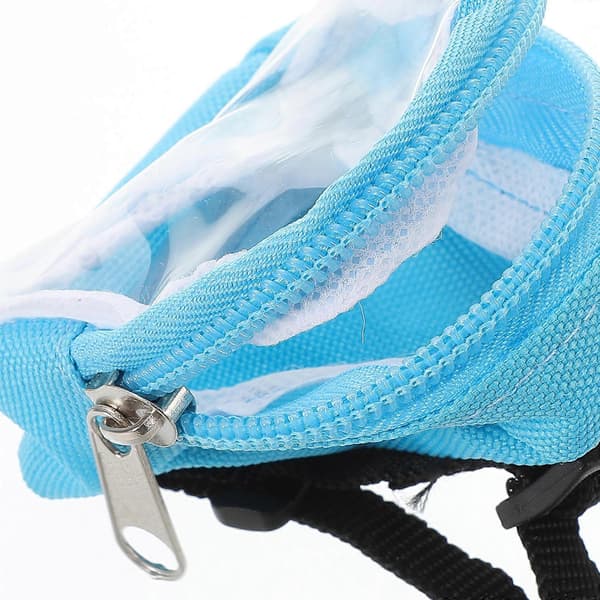 Söt dockryggsäck med dragkedja, himmelsblått PVC-material