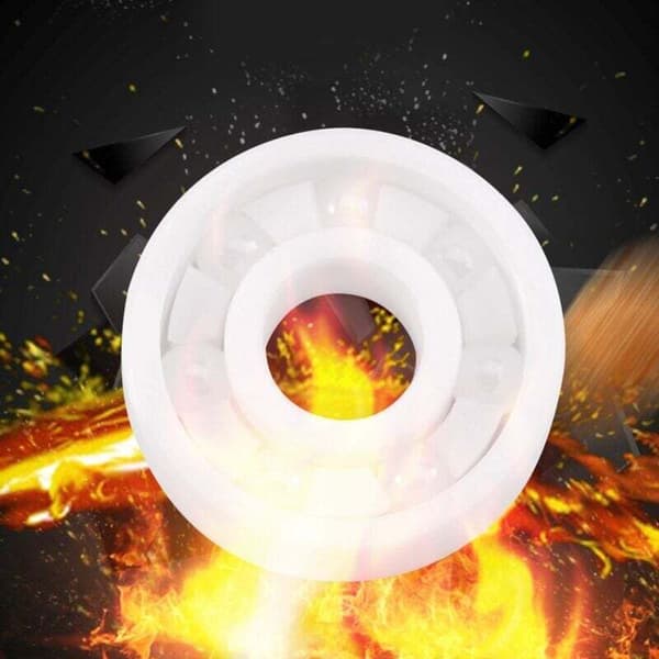 Miniatyr keramisk kullager 608 för fidget spinner ZrO2 8 x 22 x 7 mm Vit