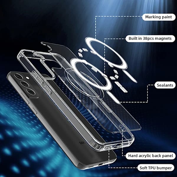 Samsung S26 ULTRA Mobilskal - MagSafe Skyddsfodral, Stötsäkert, Transparent